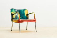 Postmodern resin " Chaos" armchair by Pepe Tanzi for Biesse, 1990s