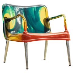 Vintage Postmodern resin " Chaos" armchair by Pepe Tanzi  for Biesse, 1990s