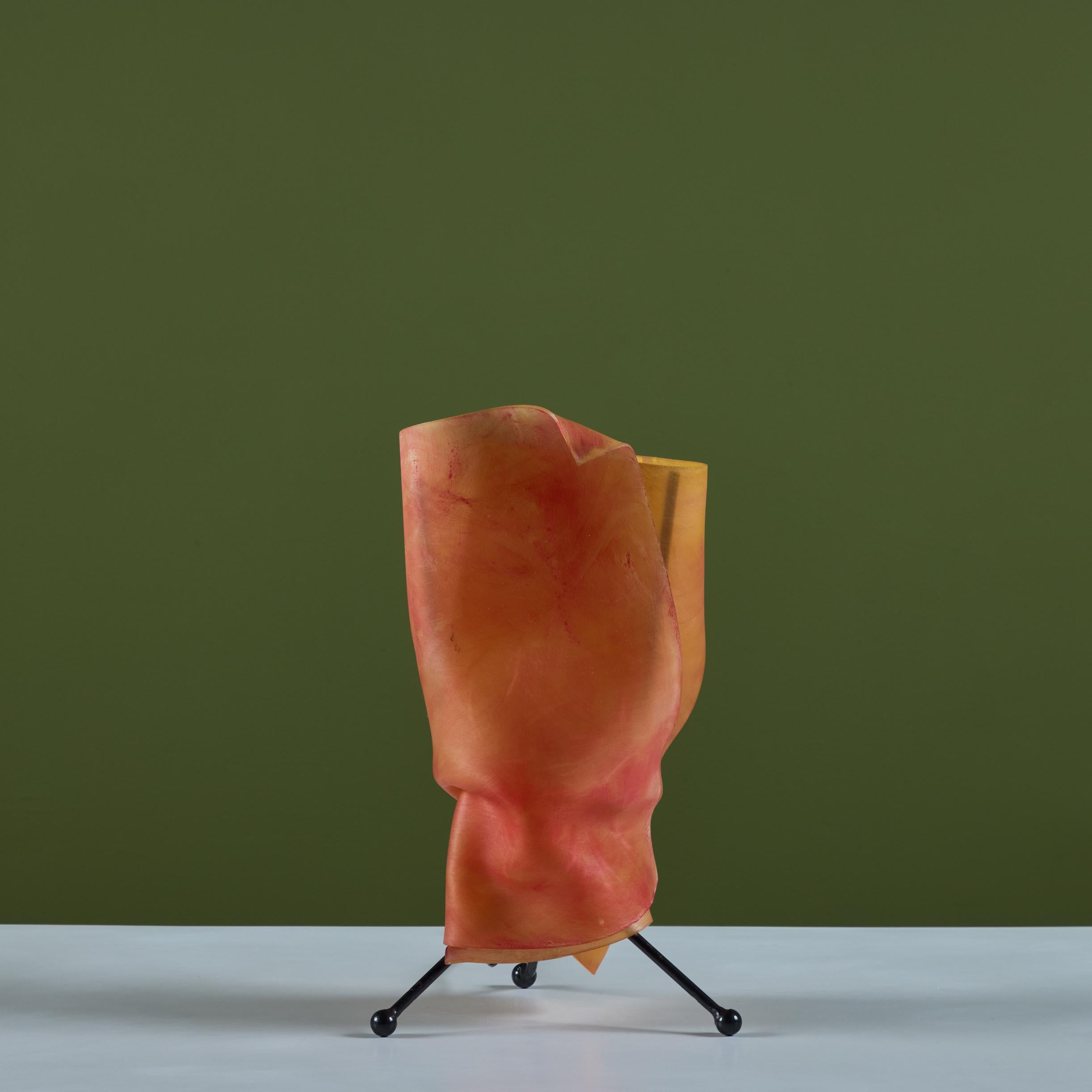 Metal Postmodern Resin Shade Table Lamp For Sale