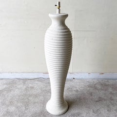 Postmodern Ribbed Ceramic Floor Lamp