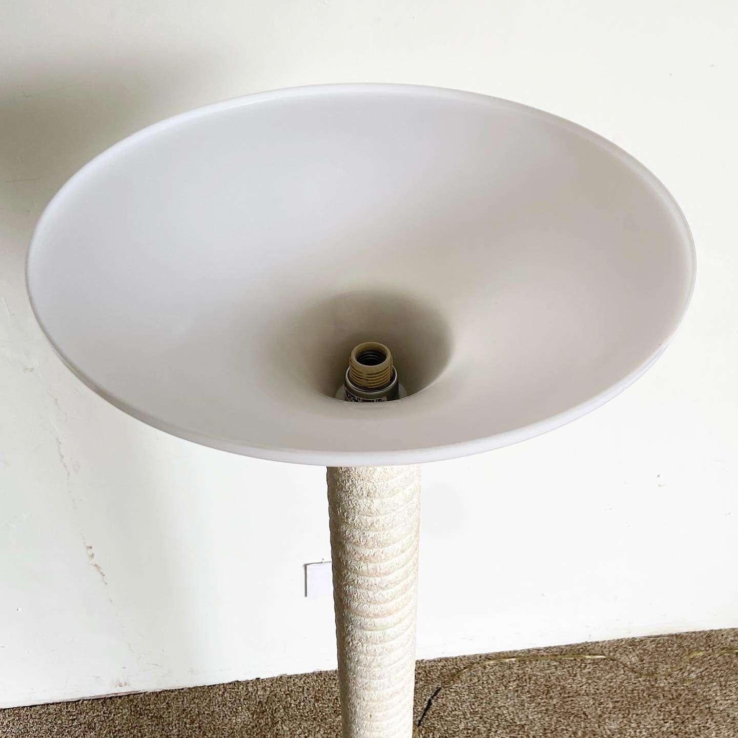 Postmodern Ribbed Color Speckled Pillar Floor Lamp For Sale 3