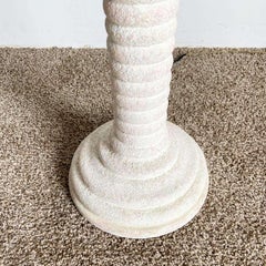 Postmodern Ribbed Color Speckled Pillar Floor Lamp