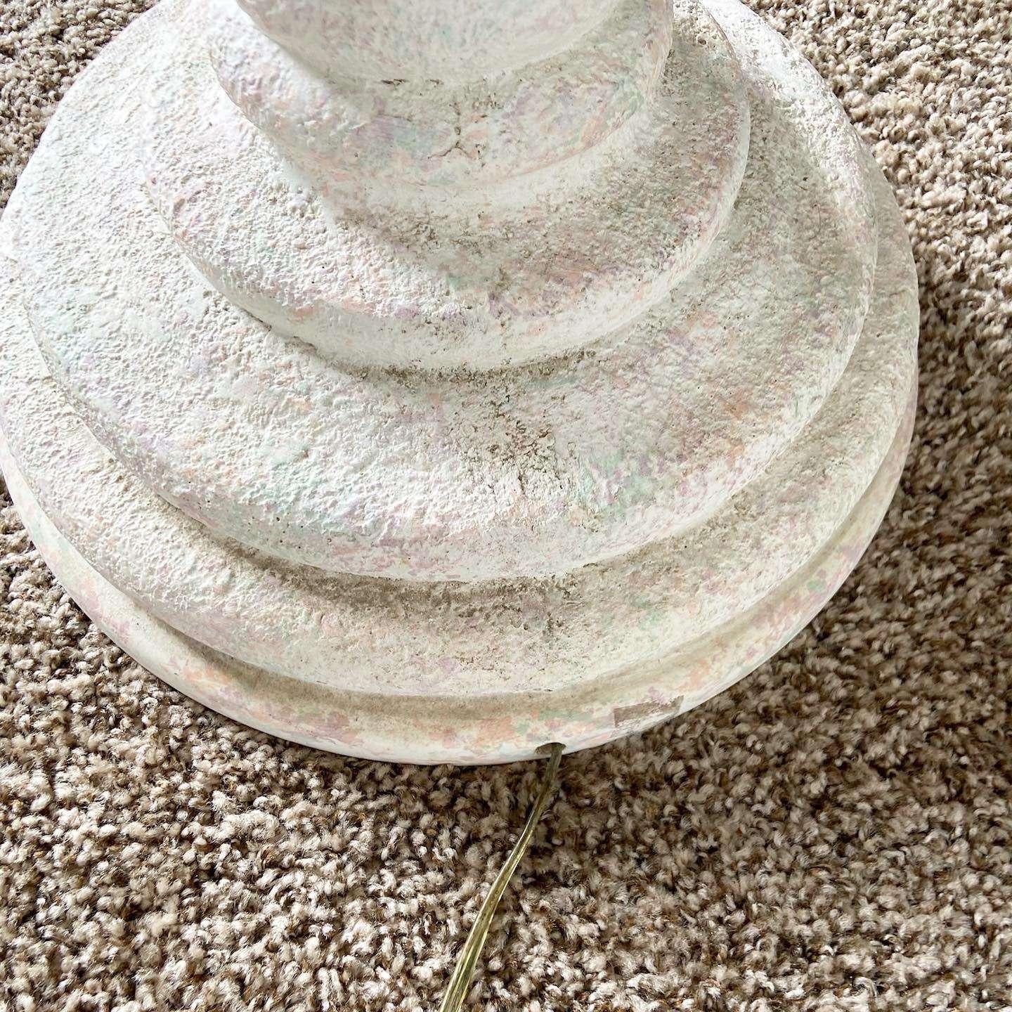 Ceramica Lampada da terra a colonna postmoderna a coste di colore maculato in vendita