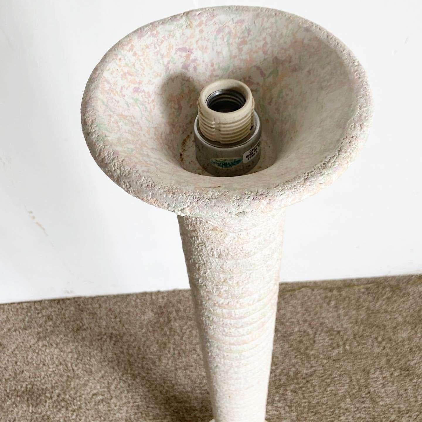 Postmodern Ribbed Color Speckled Pillar Floor Lamp For Sale 1