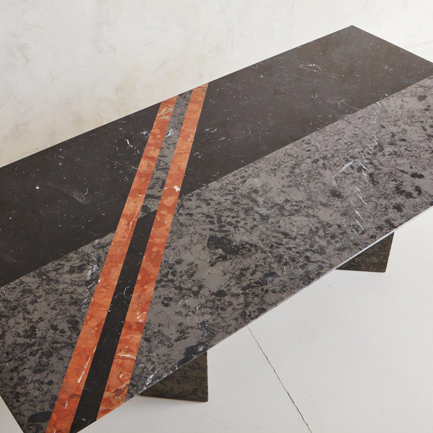 Postmodern Roche-Bobois Marble Dining Table, 1980s 4