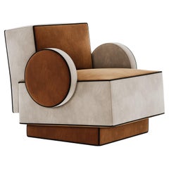 Postmodern Rondo Armchair in Velvet by Mavo Atelier, Handcrafted in Portugal