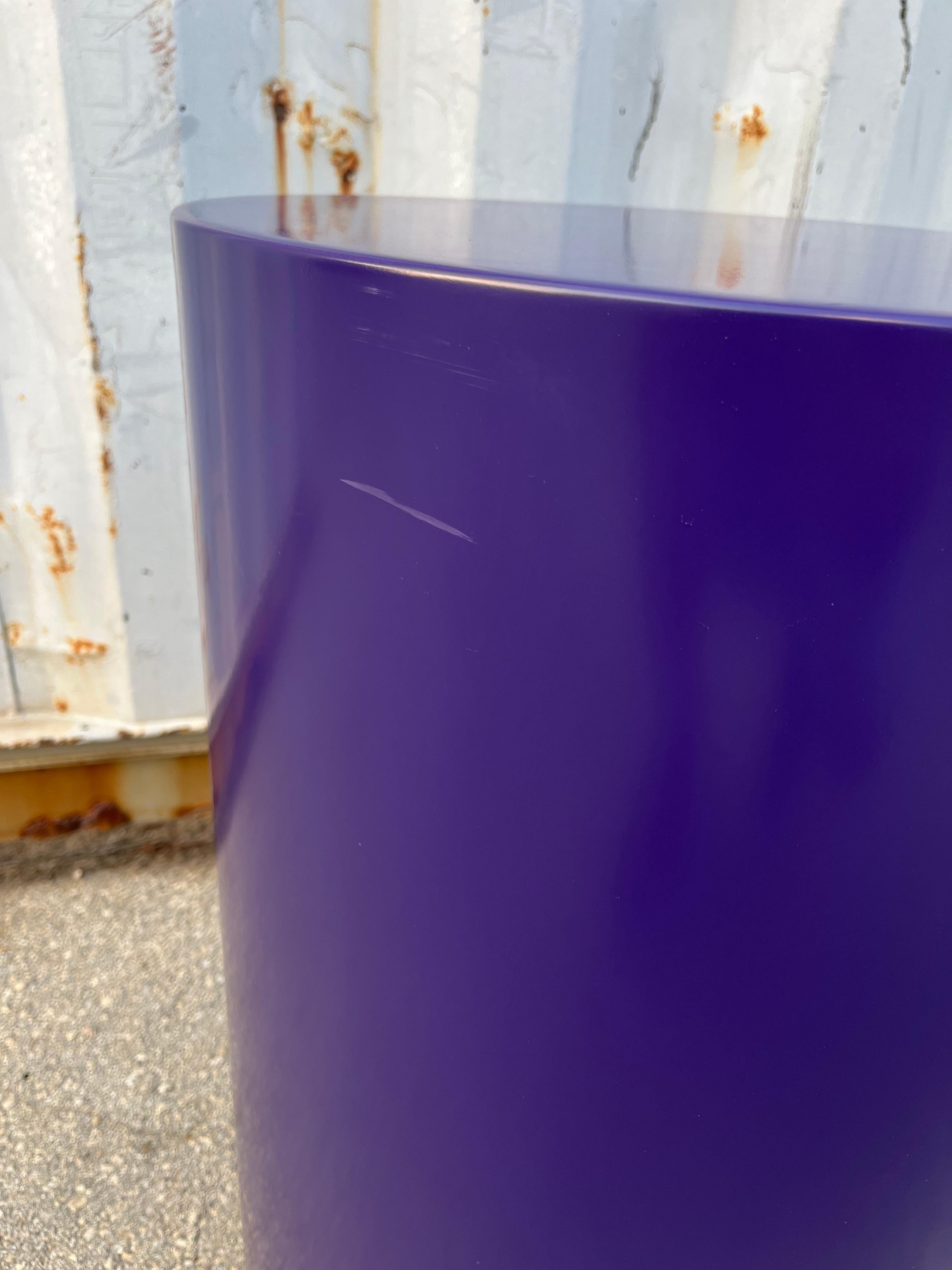 Postmodern Round Drum Accent Table by Intrex Furniture New York. C 1970s For Sale 4