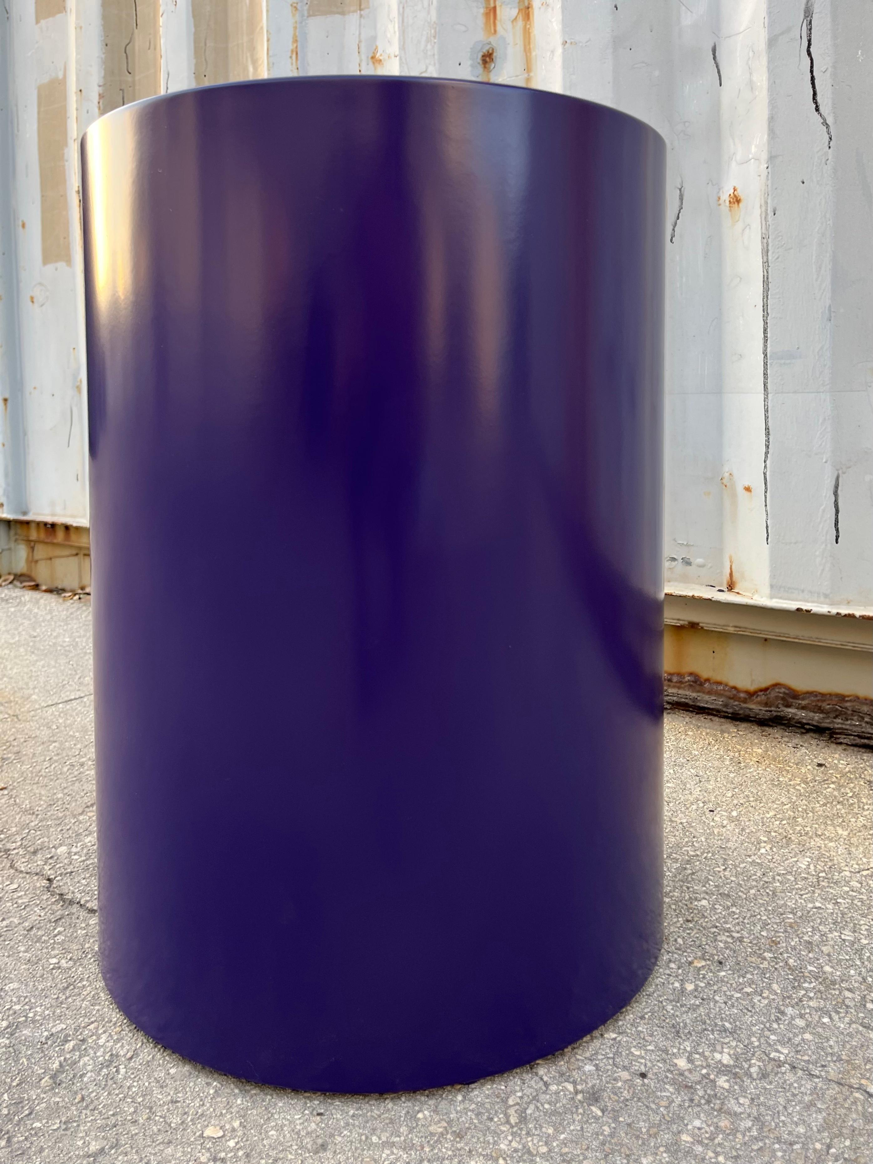 Post-Modern Postmodern Round Drum Accent Table by Intrex Furniture New York. C 1970s For Sale