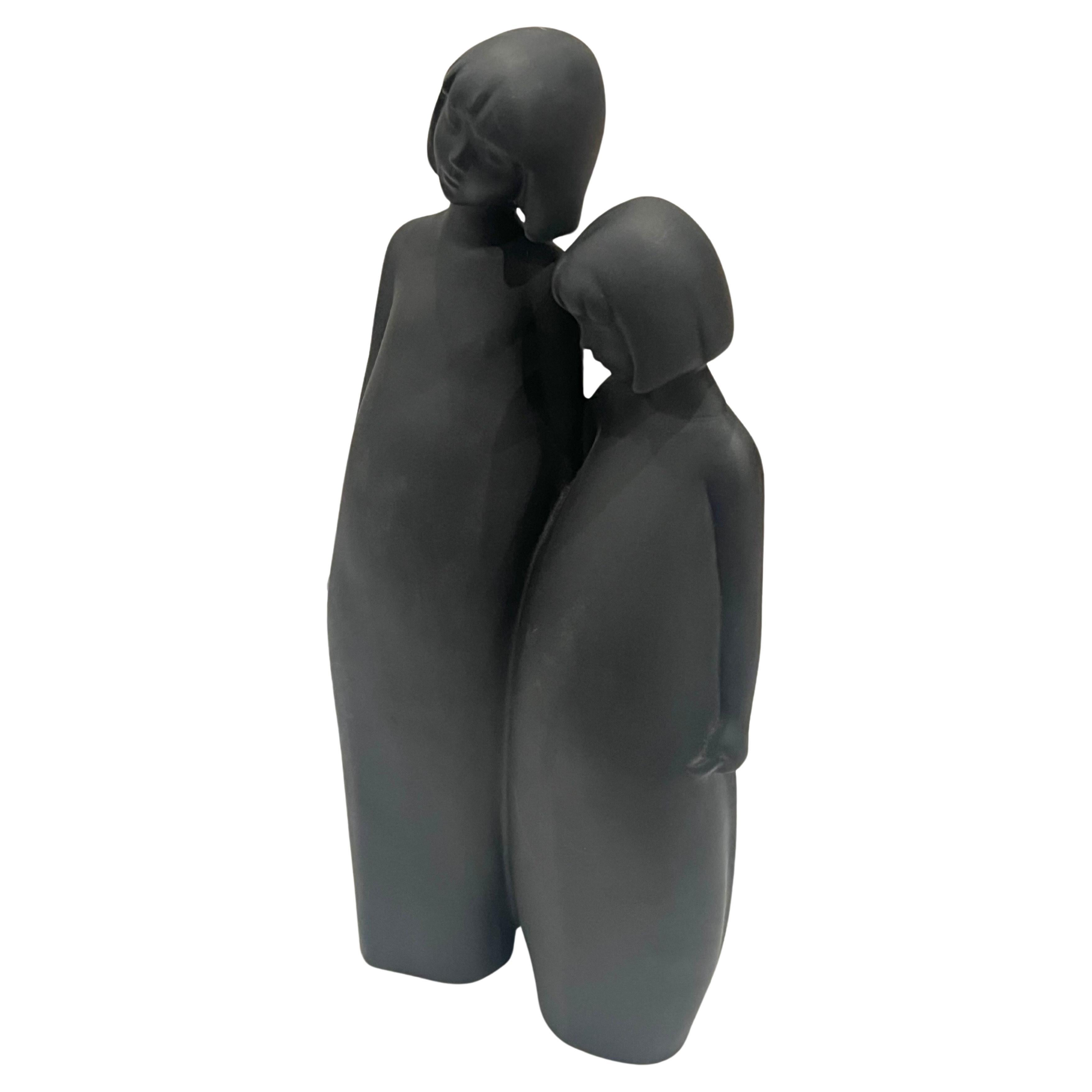 Postmoderne Royal Doulton Sisters Basalt céramique noire postmoderne  en vente