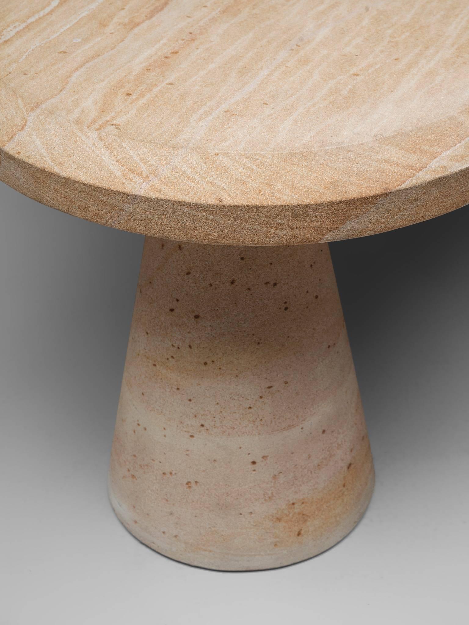 Postmodern Sandstone Coffee Table In Good Condition In Waalwijk, NL