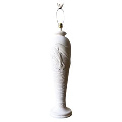 Postmodern Sculpted Dolphins Beige Ceramic Floor Lamp