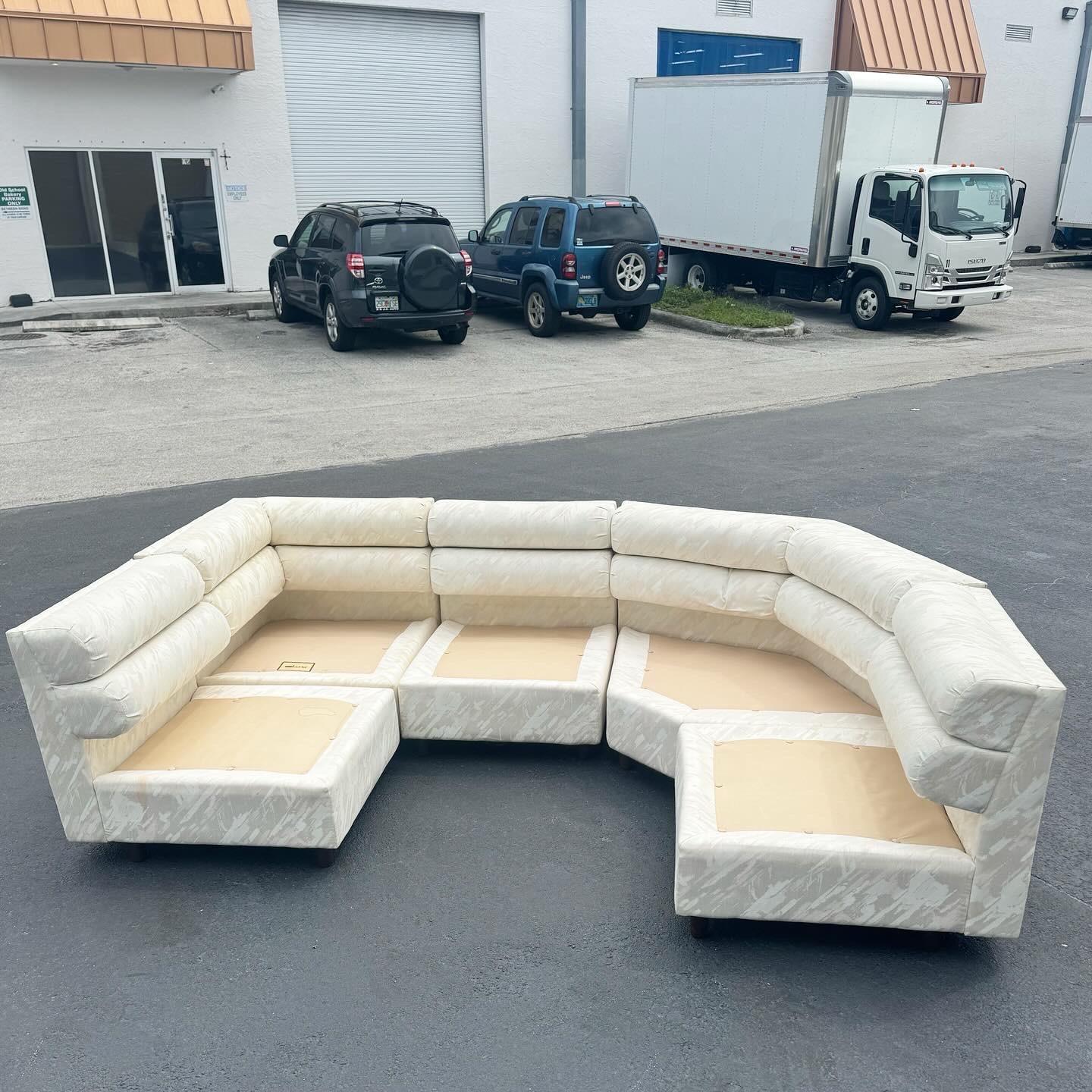 American Postmodern Sculpted Modular Sofa by Carter