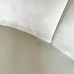 Postmodern Sculpted Off White Kidney Sofa