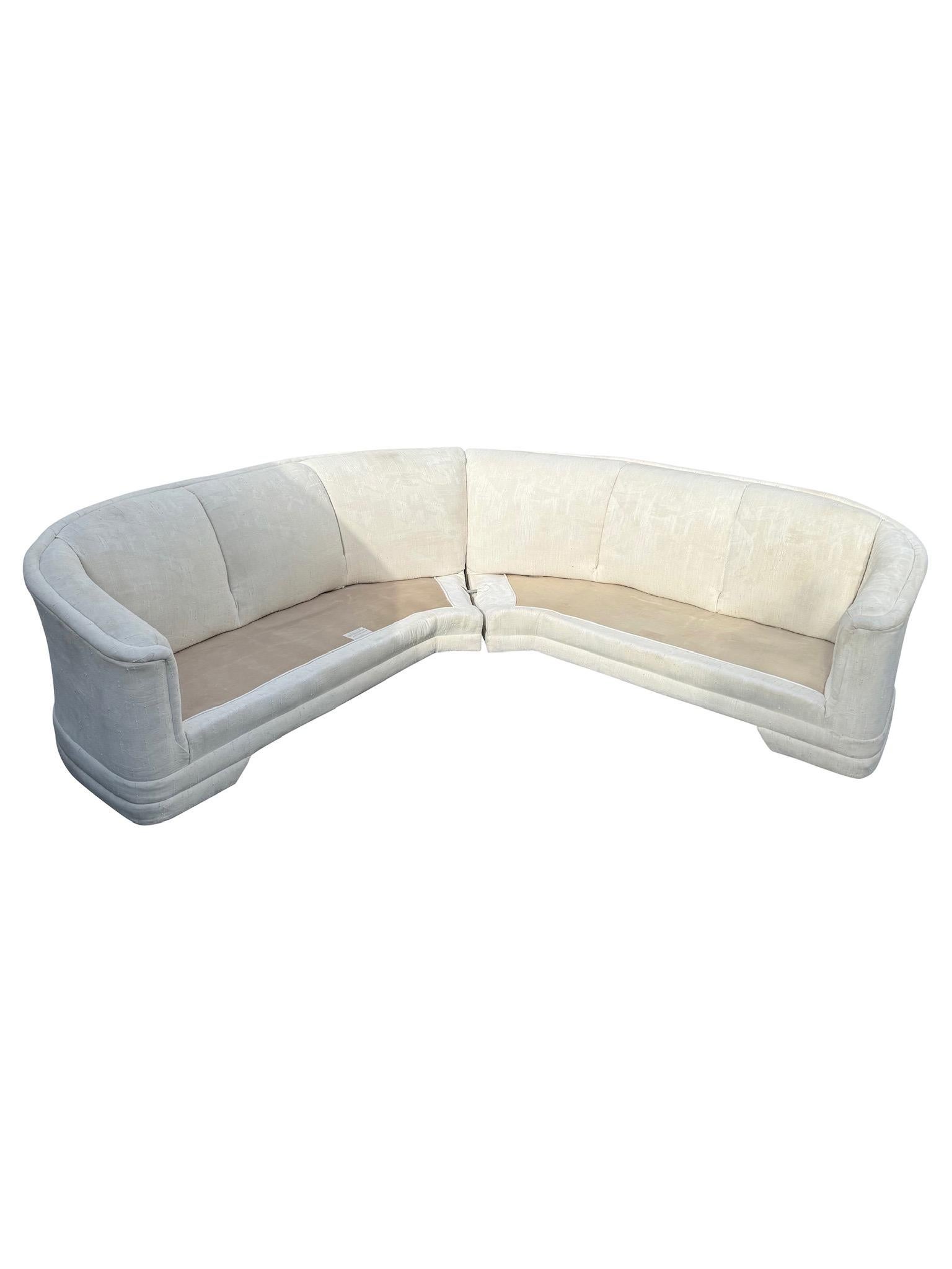 Postmodern Sculpted Sectional Sofa For Sale 4