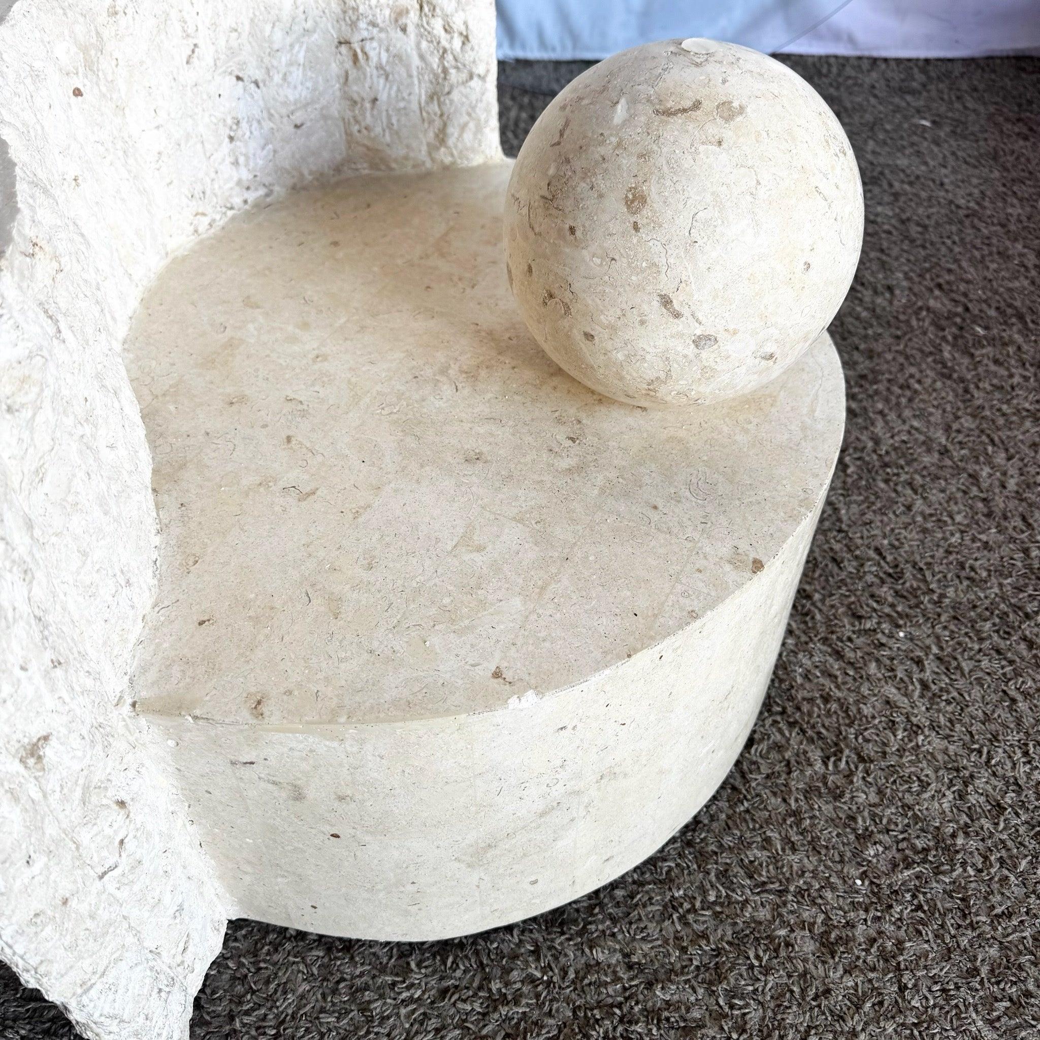 Philippine Postmodern Sculpted Tessellated Stone Coffee Table For Sale