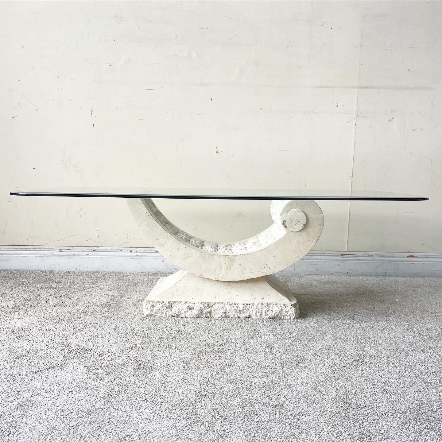 post modern stone coffee table
