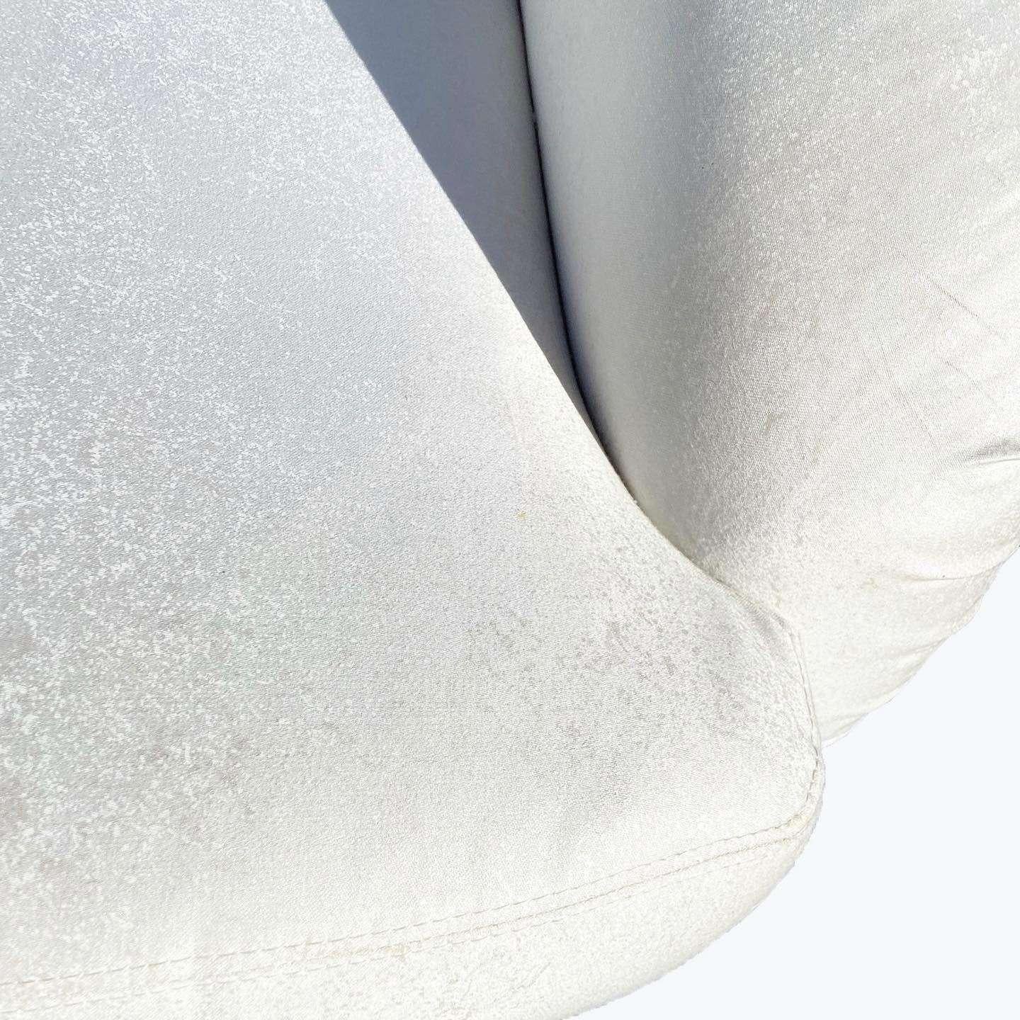Postmodern Sculpted White Sofa by Carson’s 2