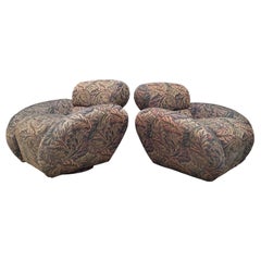 Postmodern Sculptural 1980s Unique Swivel Chairs