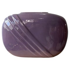 Postmodern Sculptural Aubergine Glazed Ceramic Vase by Jenkins Ceramics