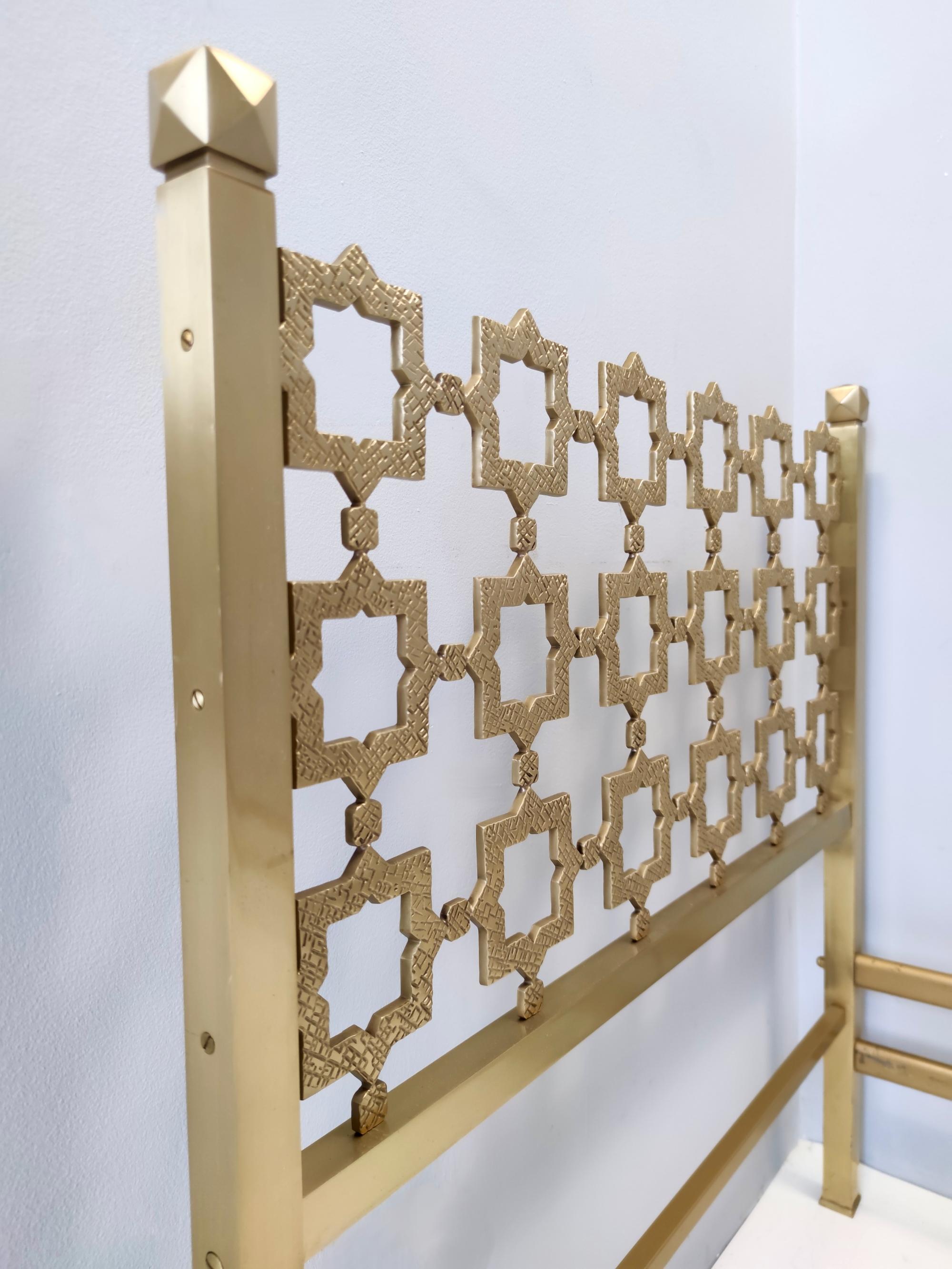 Late 20th Century Postmodern Sculptural Brass Single Bed by Luciano Frigerio, Italy For Sale