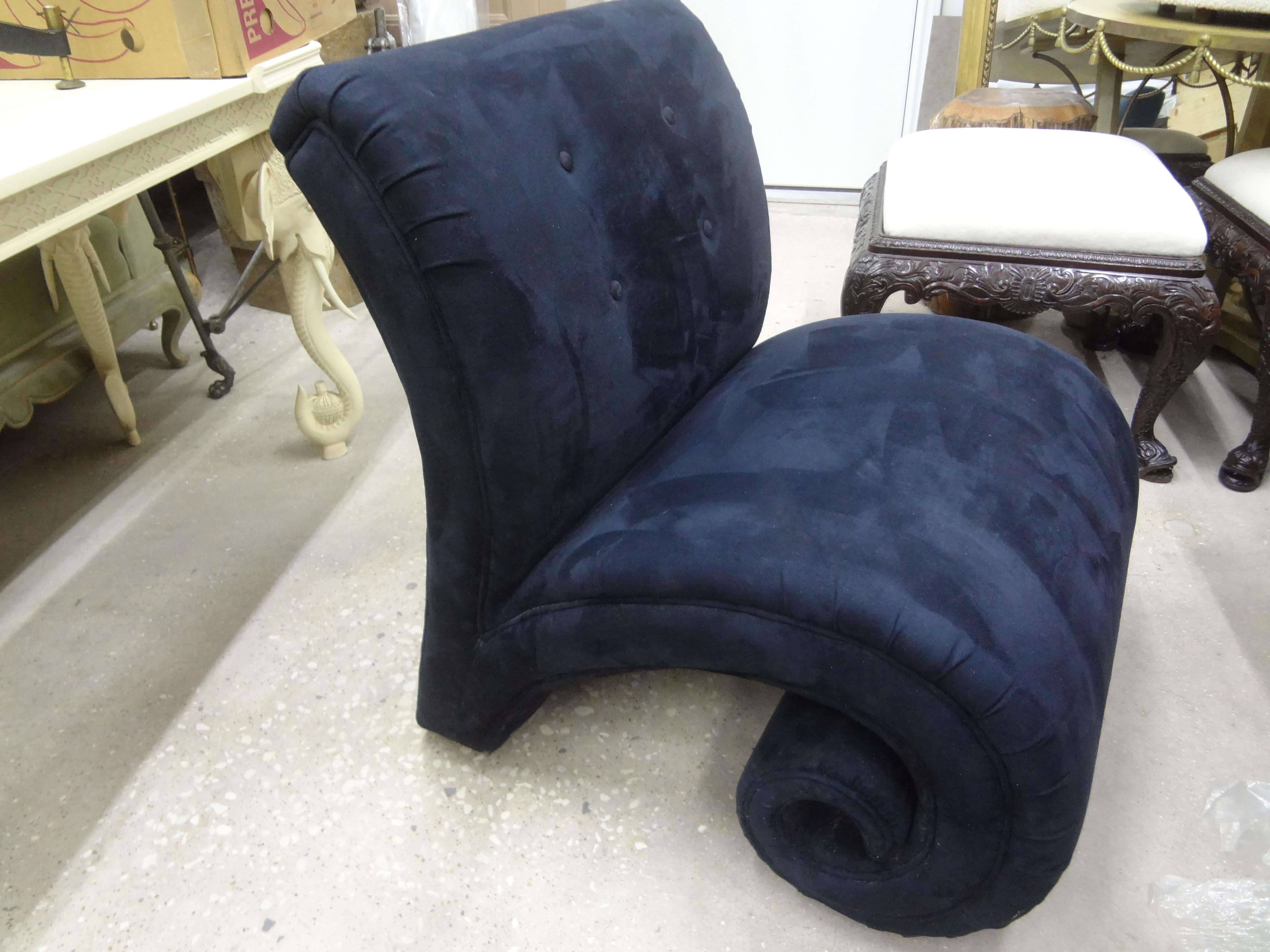 Postmodern Sculptural Scroll Lounge Chair For Sale 2
