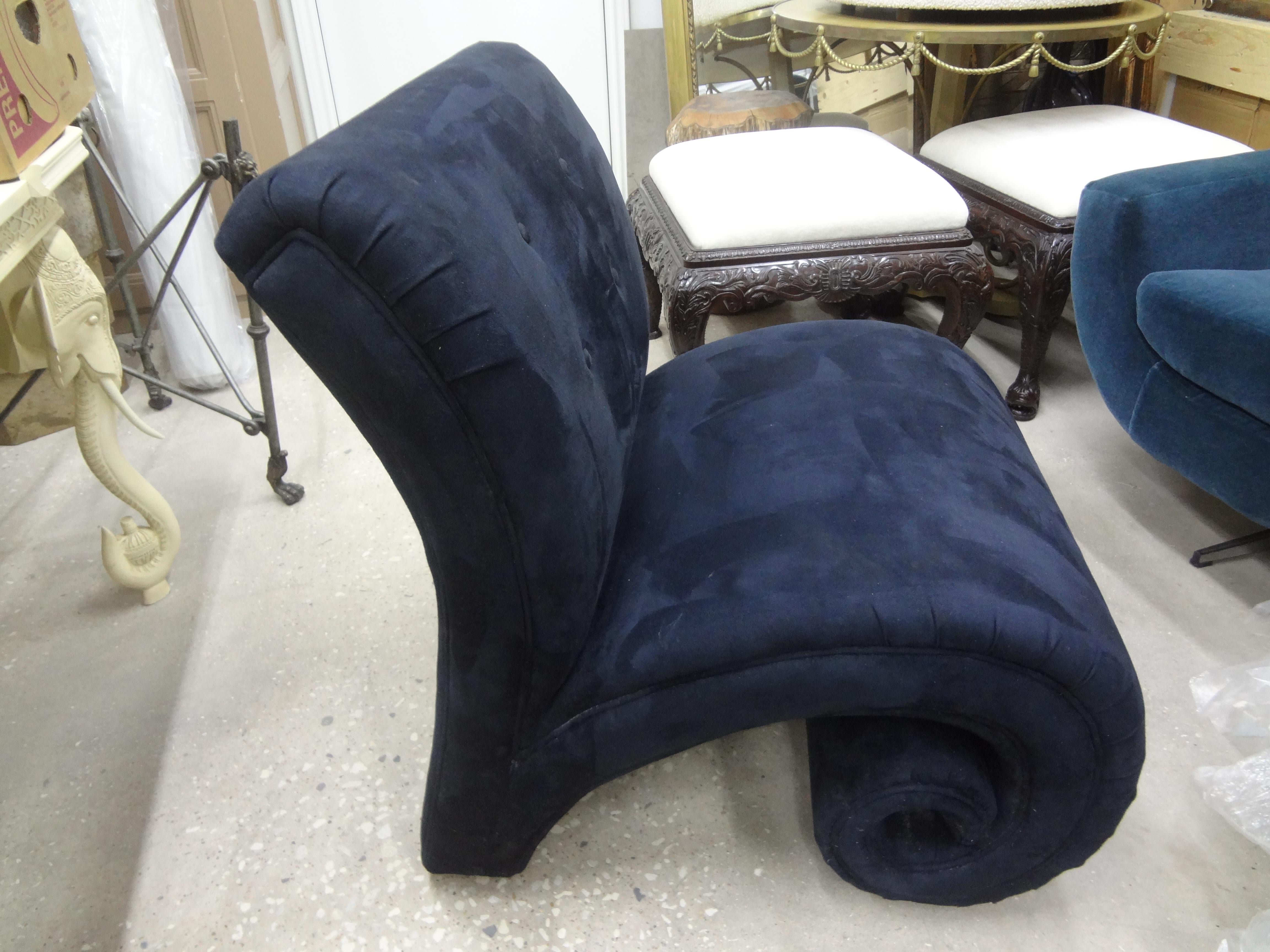 Postmodern Sculptural Scroll Lounge Chair For Sale 1
