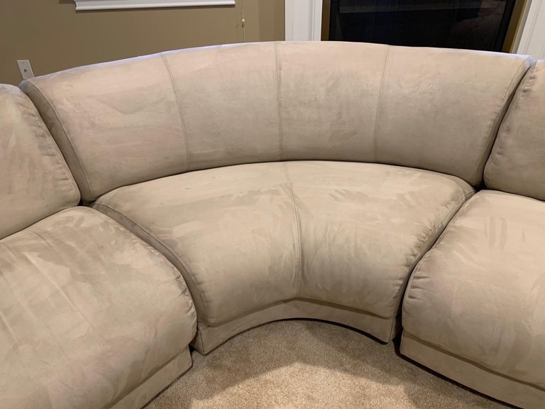 Postmodern Sculptural Curved Serpentine Sectional Snake Sofa For Sale