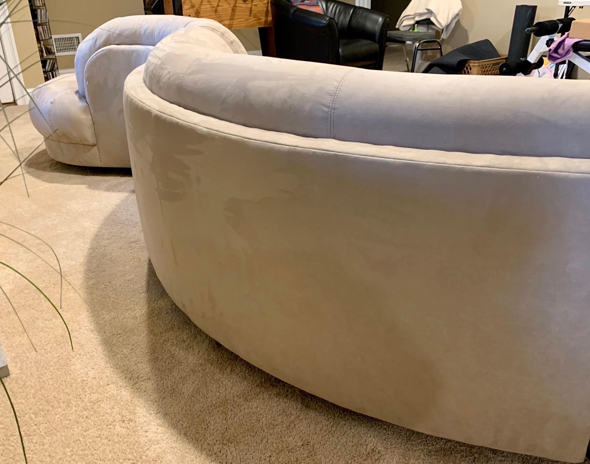 Late 20th Century Postmodern Sculptural Curved Serpentine Sectional Snake Sofa For Sale