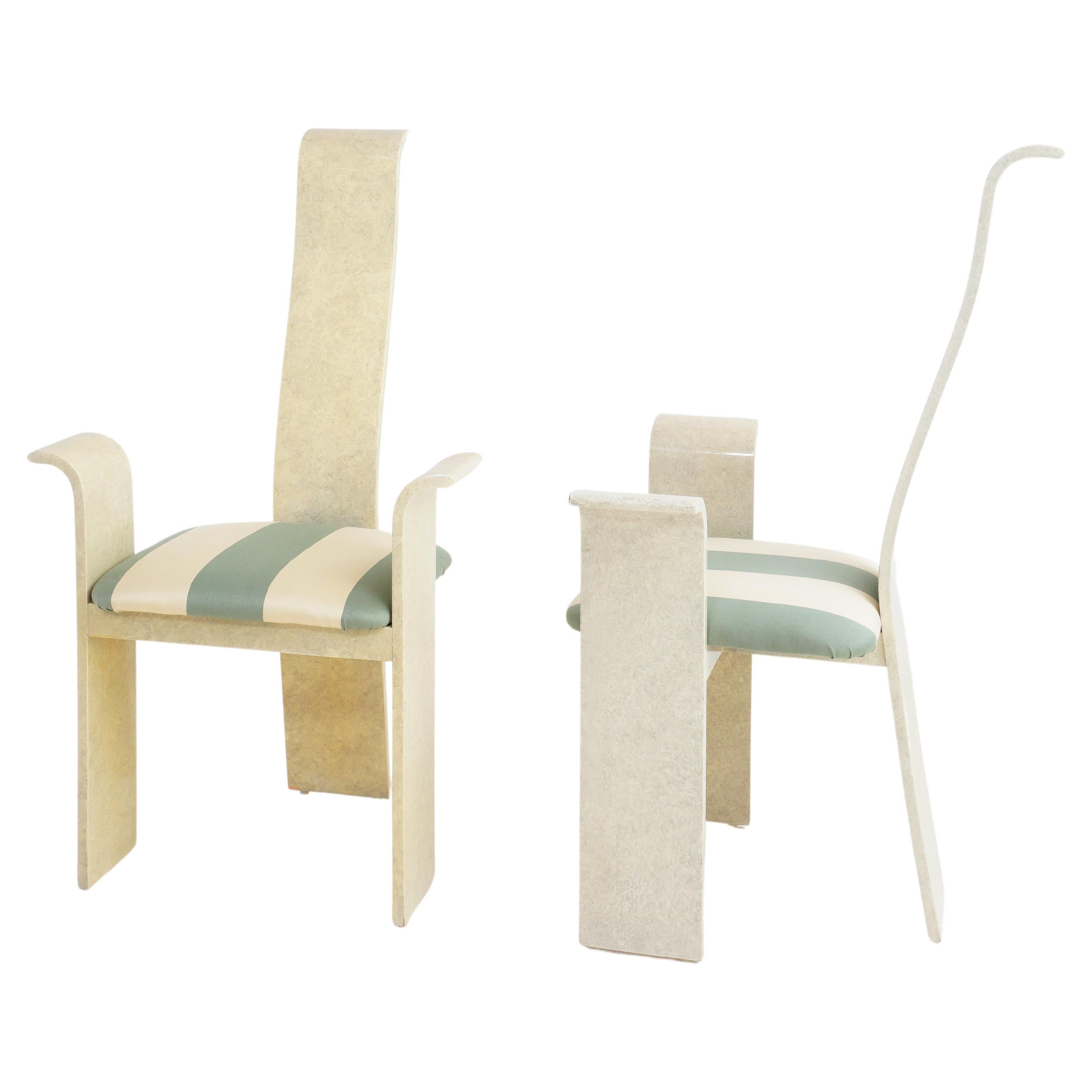 Postmodern Sculptural Dining Chair, 1980s For Sale