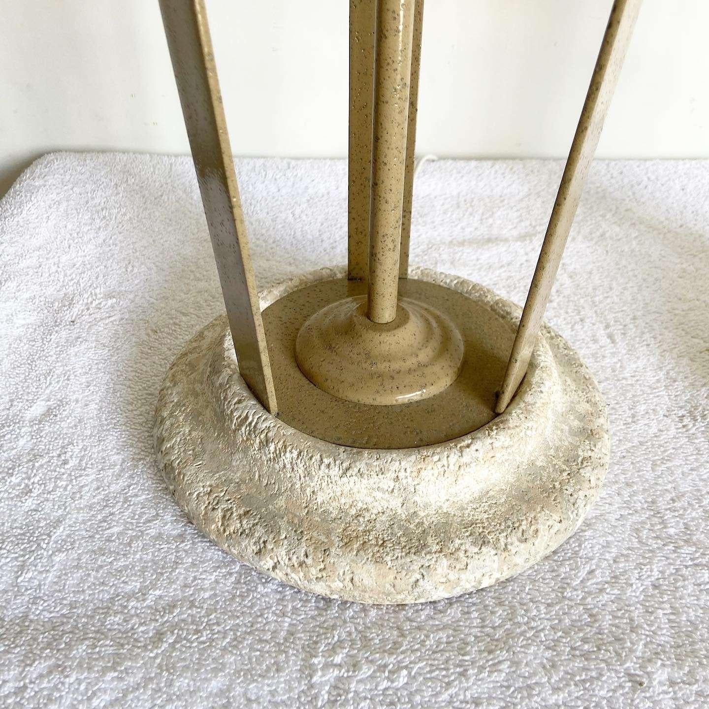 Postmodern Sculptural Plaster and Metal Table Lamps - a Pair For Sale 2