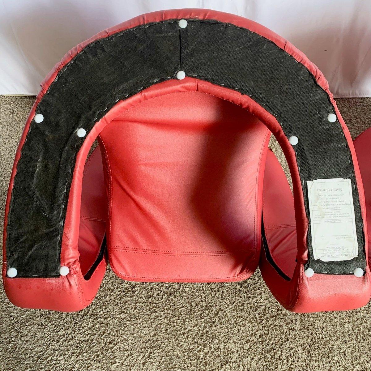 Postmodern Sculptural Red Tongue Lounge Chairs - A Pair For Sale 2