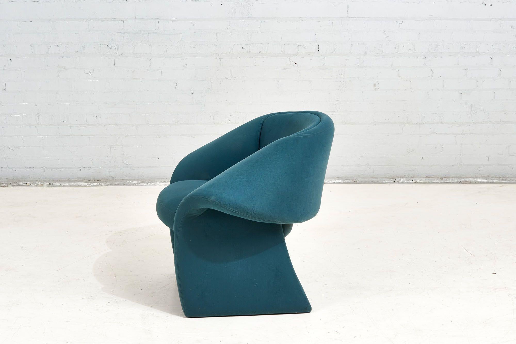 Late 20th Century Post Modern Sculptural Ribbon Lounge Chair, 1980 For Sale