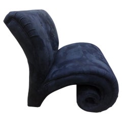 Postmodern Sculptural Scroll Lounge Chair