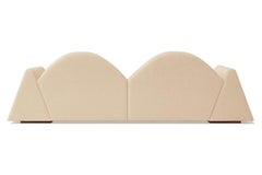 Postmodern Sculptural White Bouclé Sofa Amanecer