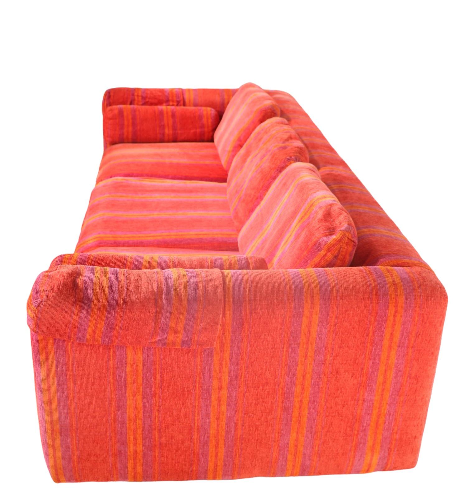 Postmodern Selig Imperial Sofa Possibly by Milo Baughman  For Sale 2