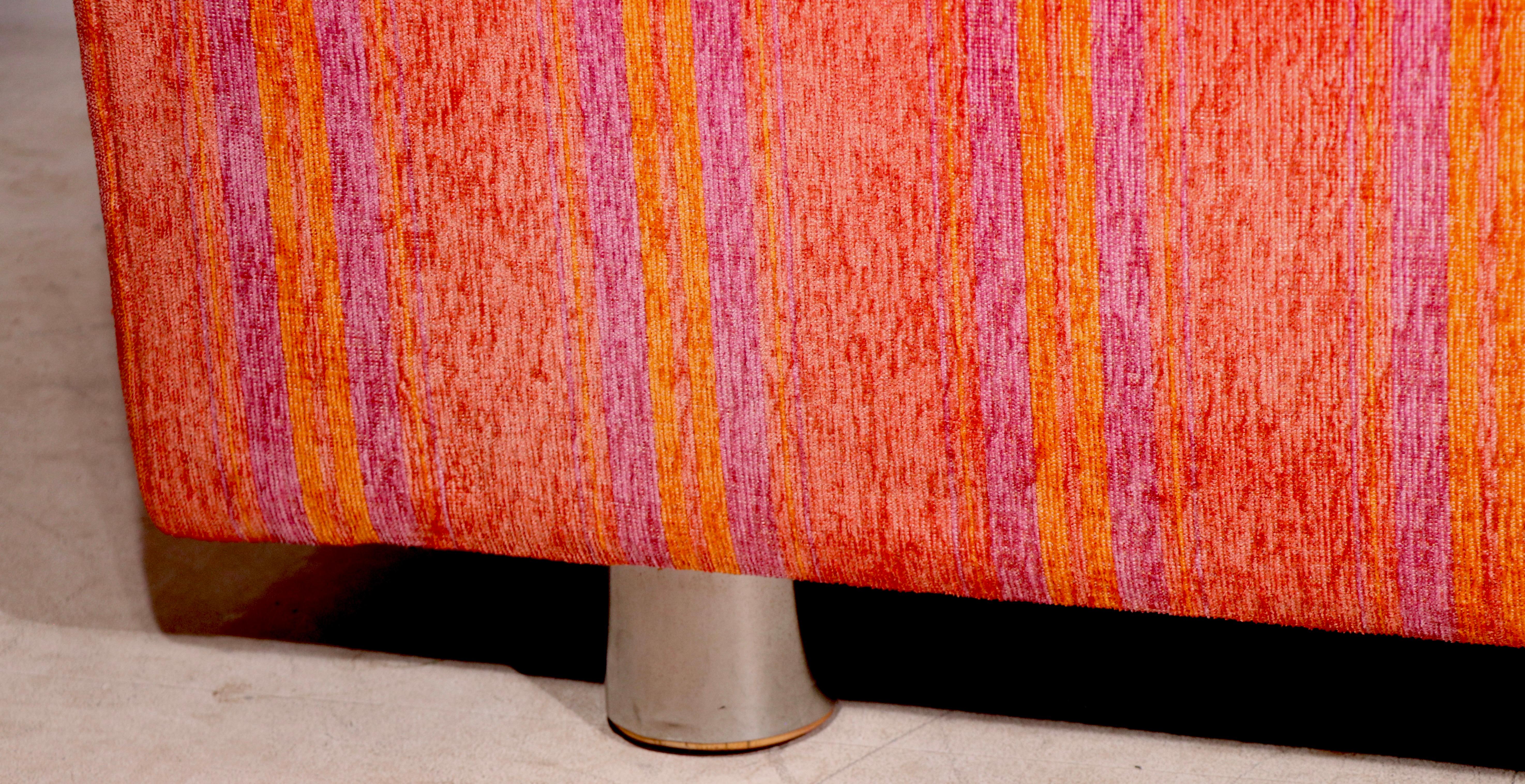 Mid-Century Modern Postmodern Selig Imperial Sofa Possibly by Milo Baughman For Sale