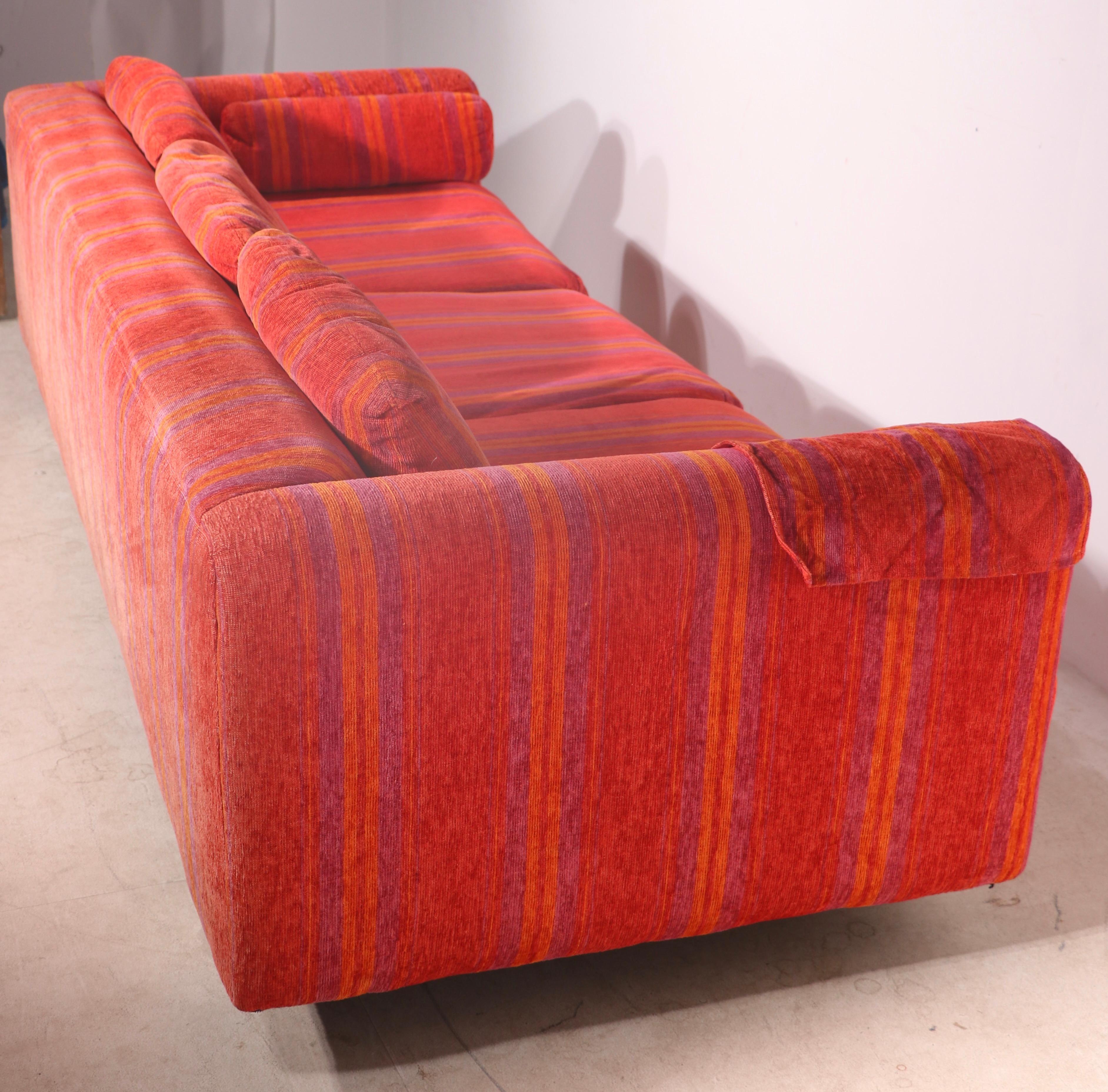 American Postmodern Selig Imperial Sofa Possibly by Milo Baughman  For Sale