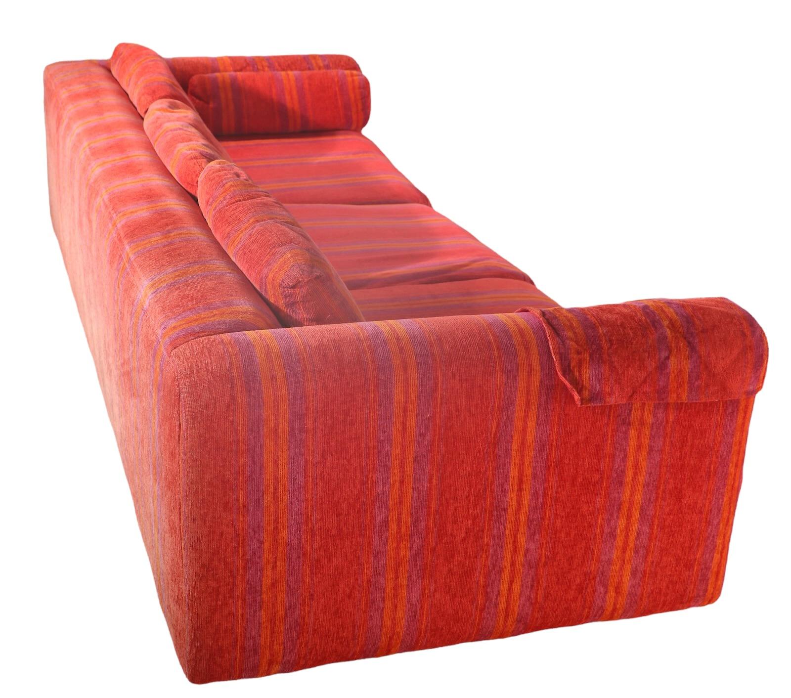 20th Century Postmodern Selig Imperial Sofa Possibly by Milo Baughman  For Sale