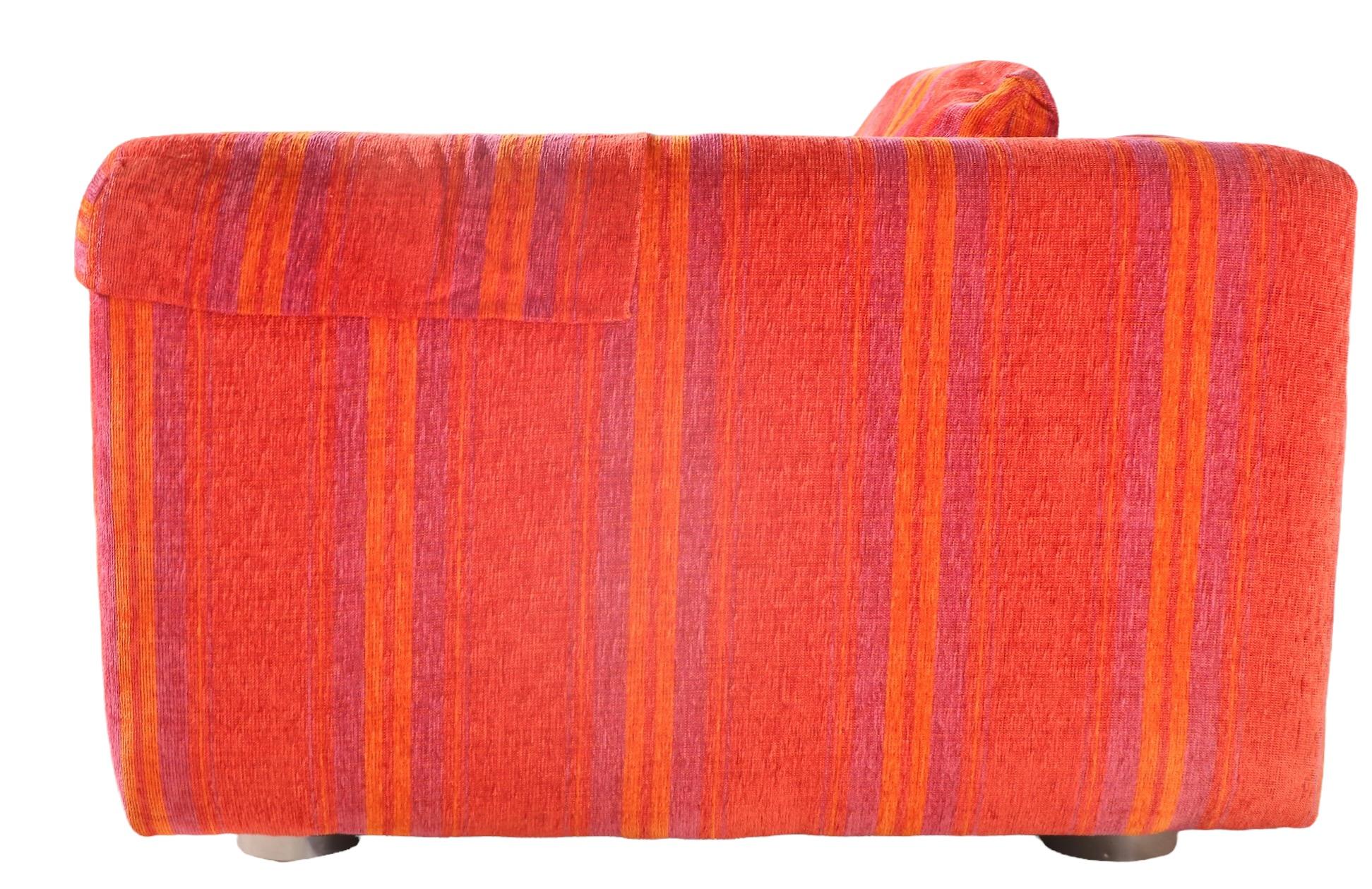 Upholstery Postmodern Selig Imperial Sofa Possibly by Milo Baughman  For Sale