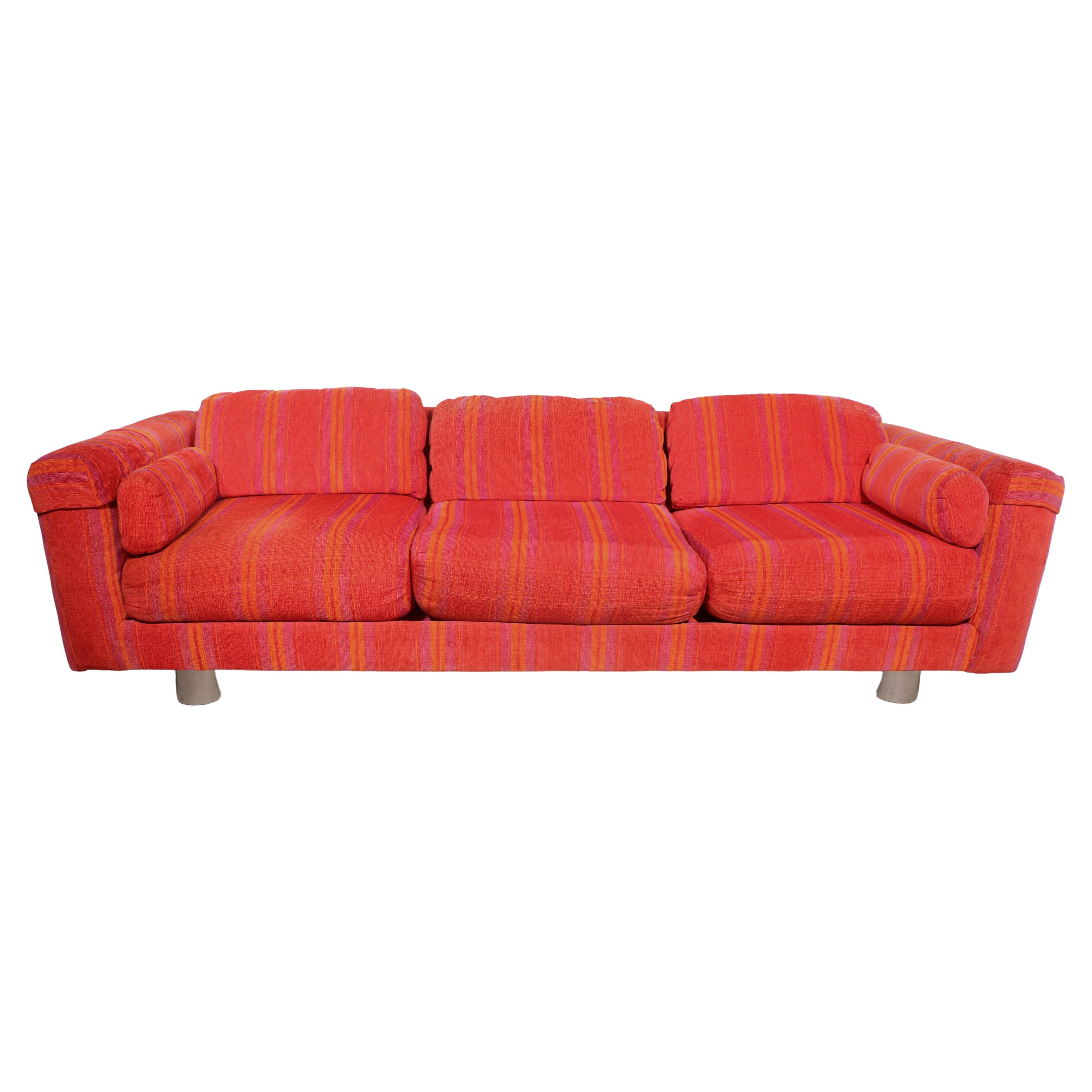 Postmodern Selig Imperial Sofa Possibly by Milo Baughman  For Sale