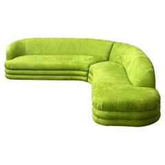 Postmodern Serpentine Sectional With Stacked Base