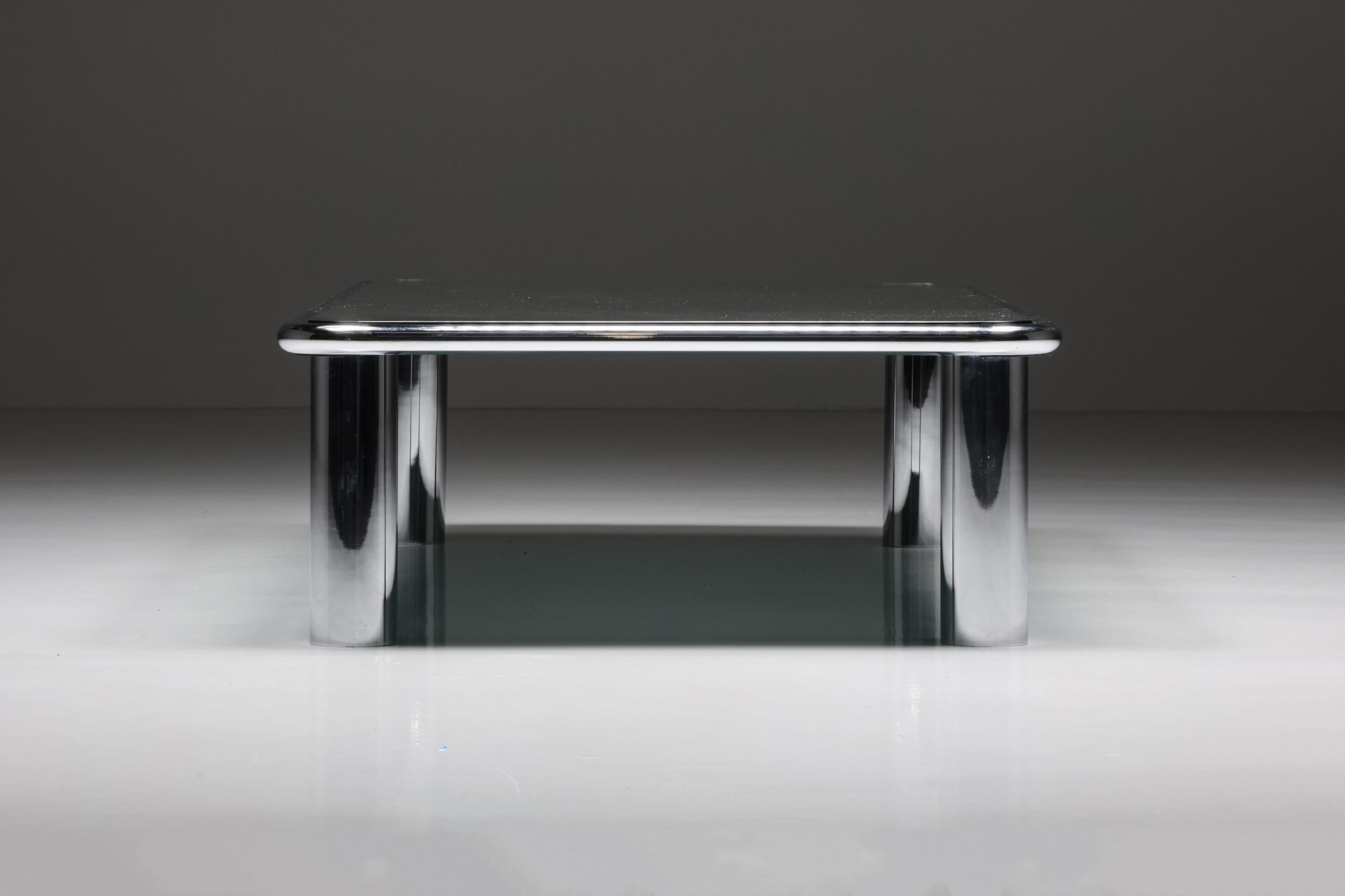Postmodern Sesann Mirrored Coffee Table by Gianfranco Frattini for Cassina, 1968 In Excellent Condition In Antwerp, BE