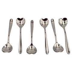 Vintage Postmodern Set 6 Italian Coffee/Espresso Dessert Spoons by Alessi