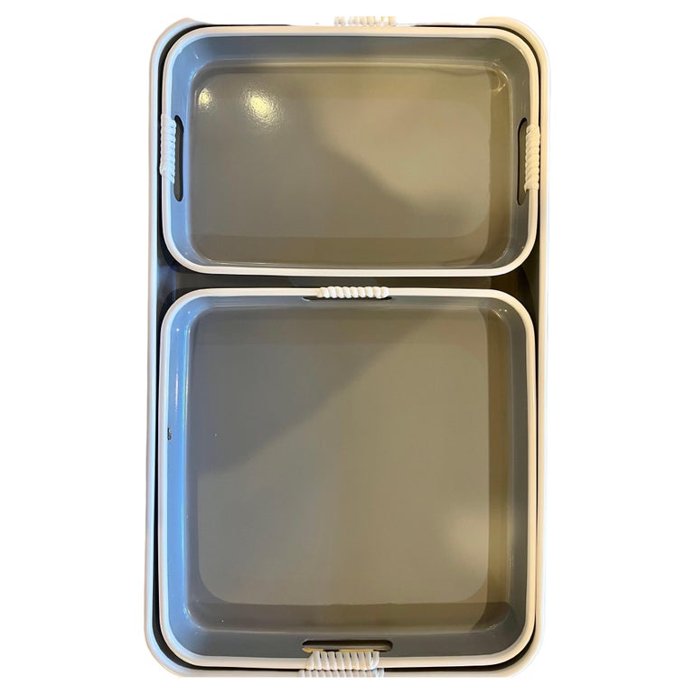 Postmodern Set of 3 Japanese Lacquerware Serving Trays with Handles For