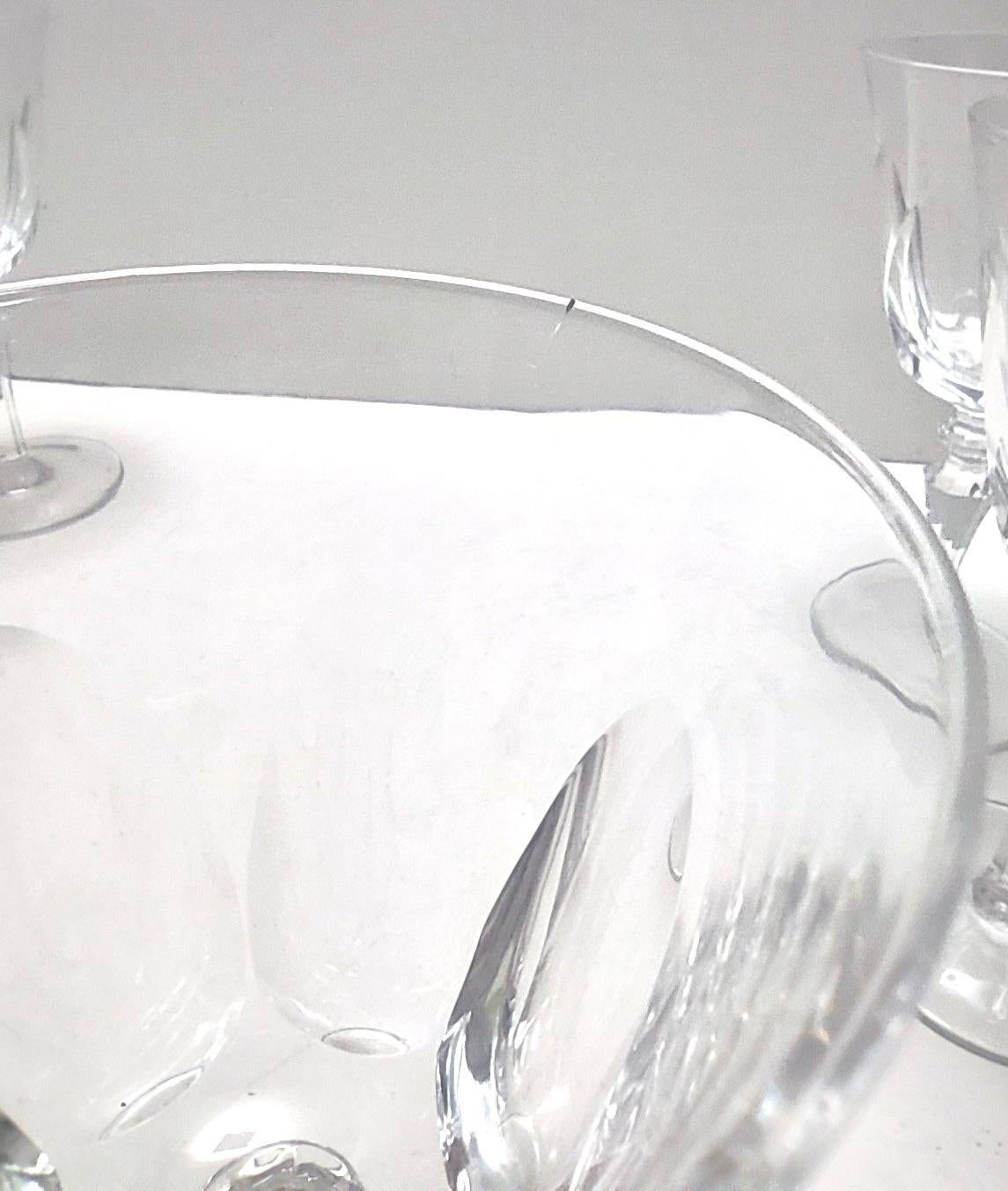 Ensemble postmoderne de 8 coupes à champagne en cristal de Baccarat, France 3