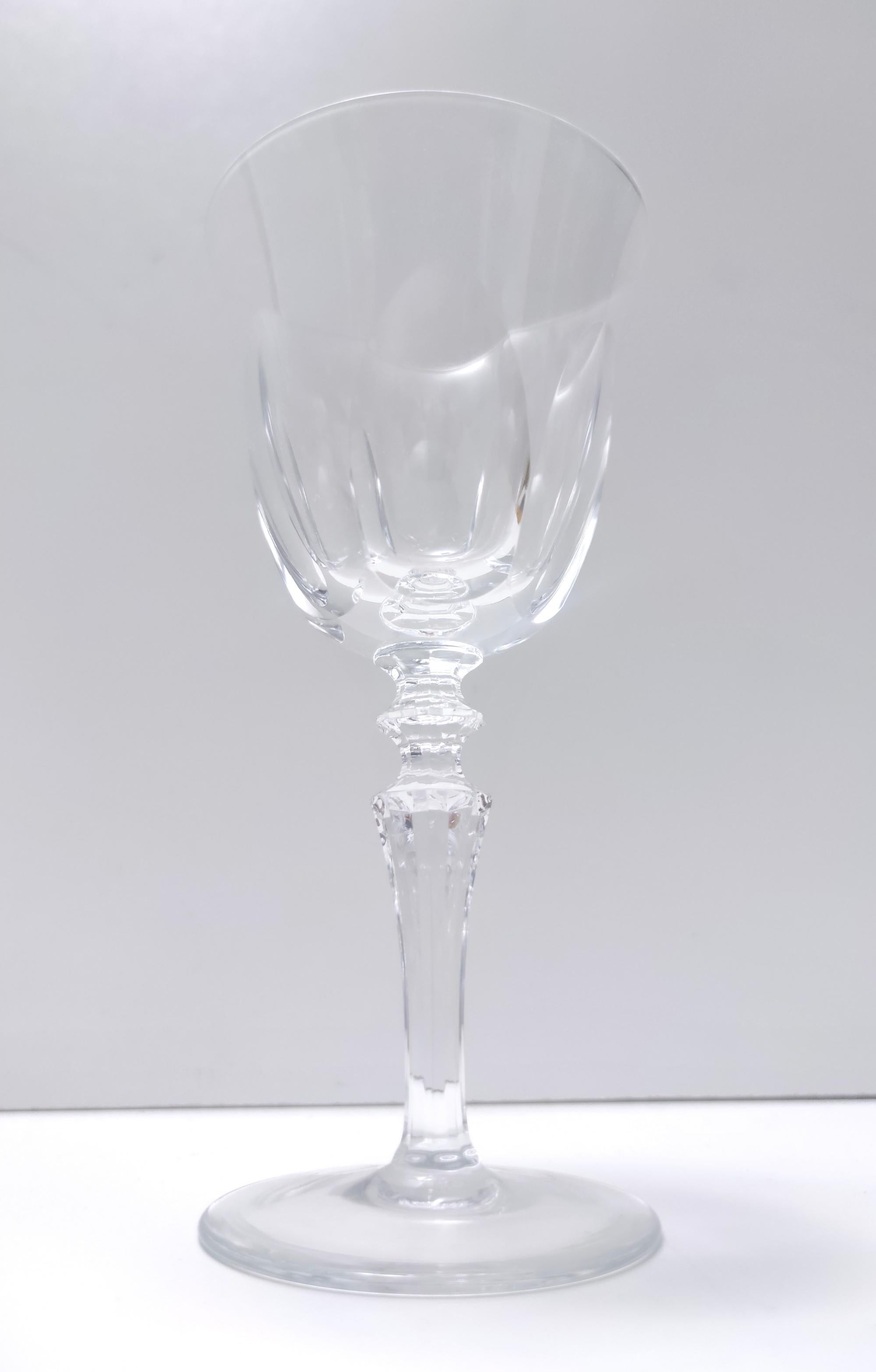 Postmodern Set of 8 Baccarat Crystal Champagne Coupes, France In Good Condition In Bresso, Lombardy