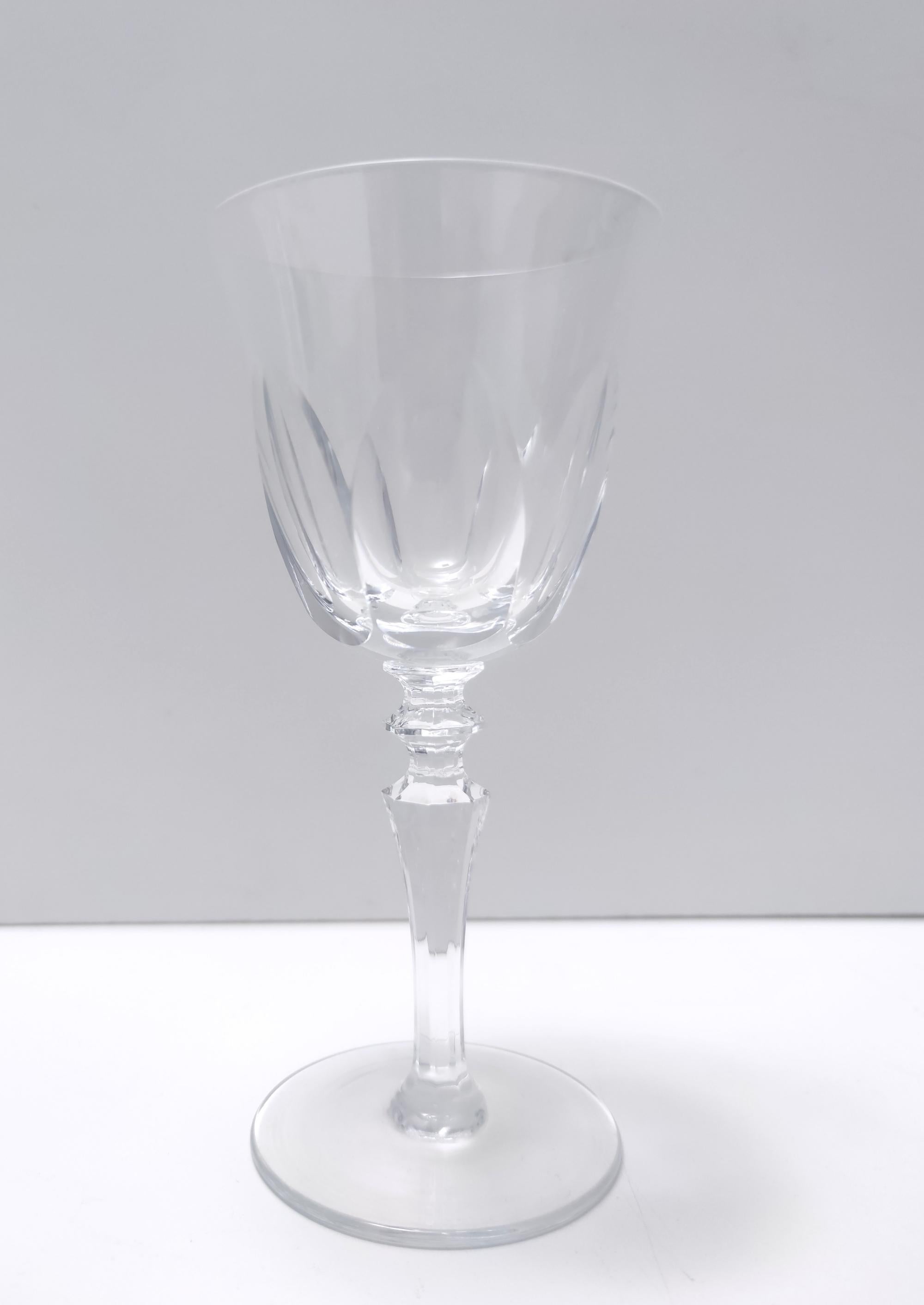 Late 20th Century Postmodern Set of 8 Baccarat Crystal Champagne Coupes, France