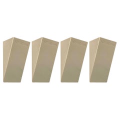 Postmodern Set of Four Gold Metal Wall Sconces by Estiluz, Barcelona, 1990s