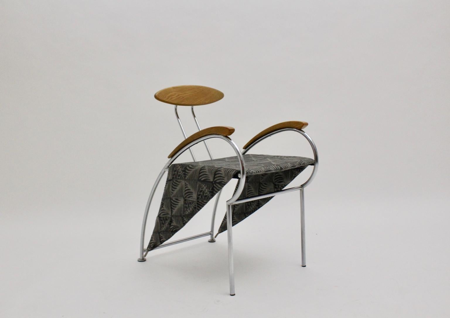 Postmodern Set of Four Vintage Dining Chair Massimo Iosa Ghini Moroso 1988 Italy For Sale 1