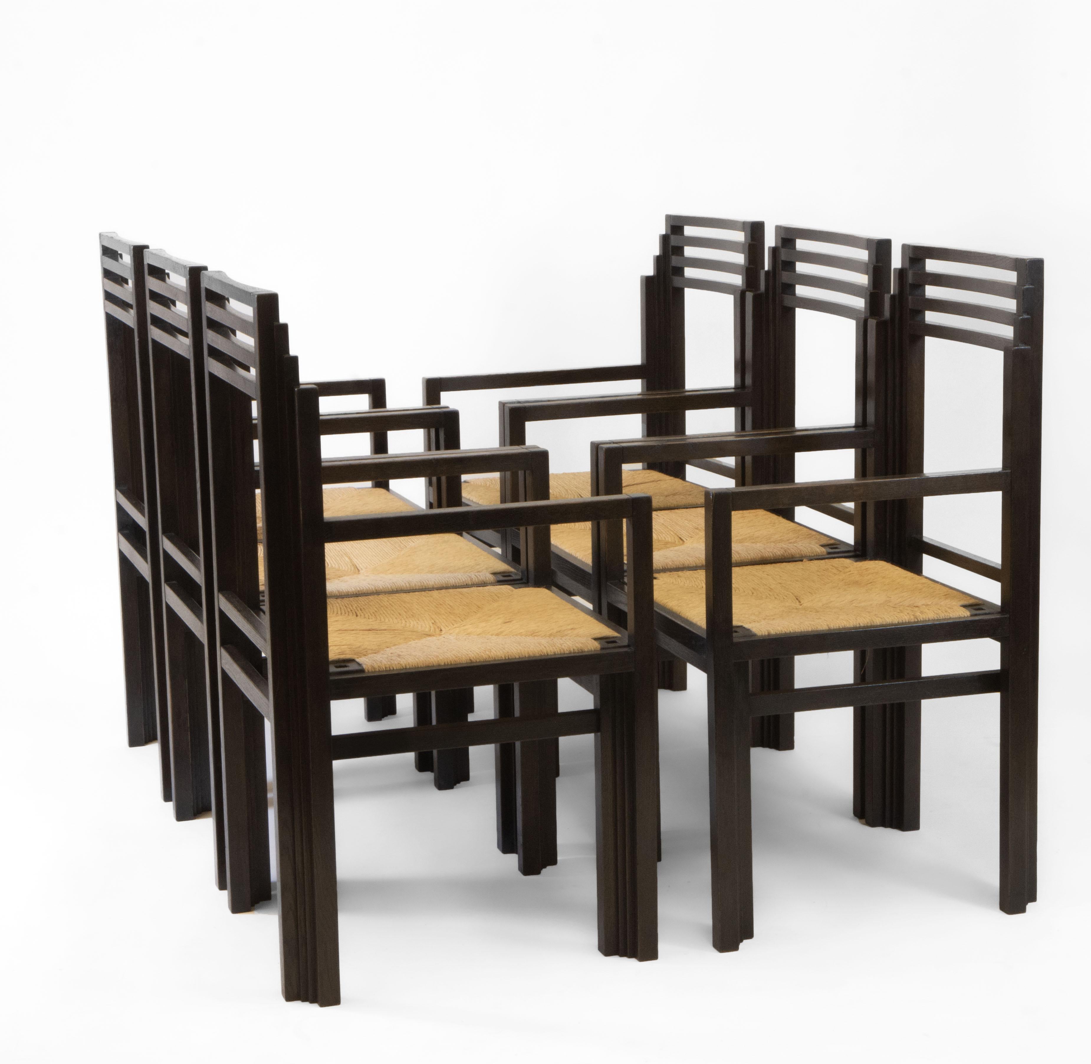 Postmodern Set of Six Dining Chairs Attributed to Hans Hollein, 1980s 11